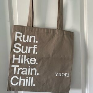 New! Vuori cotton khaki tote bag